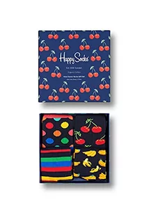 Happy Socks Classic Gift Set, kolorowe i zabawne, Skarpety dla dzieci, Czarny-Czerwony-Żółty 4 pary (0-12M) - Skarpetki damskie - miniaturka - grafika 1