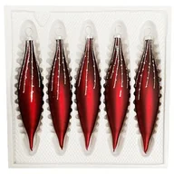 Bombki - Bombka szklana sopel dekorowany mix 5 sztuk - miniaturka - grafika 1