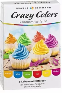 HEITMANN Crazy Colors Barwniki spożywcze 6 x 4 g - Pozostałe akcesoria kuchenne - miniaturka - grafika 1