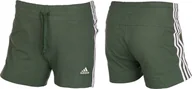 Spodenki męskie - Spodenki damskie adidas Essentials Slim Shorts khaki GM5525-XS - miniaturka - grafika 1
