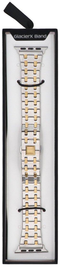 GlacierX bransoleta do smartwatcha Modern Bicolor Silver&Gold do Apple Watch 38/40/41mm kolor Srebrno-złoty