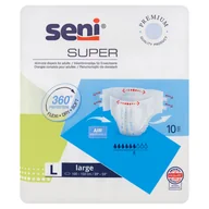 Pieluchy dla dorosłych - Seni Super, pieluchomajtki, Large, 100-150 cm, 10 sztuk - miniaturka - grafika 1