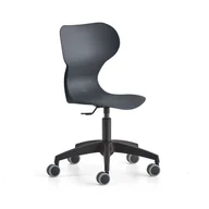 Podnóżki, podpórki, podkładki - Krzesło BRIAN, regulacja wysokości, na kółkach, czarny - miniaturka - grafika 1