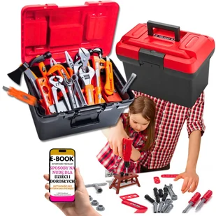 DUŻY ZESTAW DO MAJSTERKOWANIA DLA DZIECI CHŁOPCA WALIZKA KASK WKRĘTARKA NARZĘDZIA Prezent Dla Chłopca Na Urodziny Święta + EBOOK-3 - Mały majsterkowicz - miniaturka - grafika 1