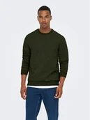 Bluzy męskie - Only & Sons Bluza 22018683 Zielony Regular Fit - miniaturka - grafika 1