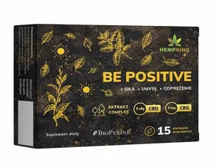 Hemp King, Kapsułki Konopne CBD, CBD BePositive, 15 kaps. - Suplementy naturalne - miniaturka - grafika 1