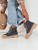 Botki damskie - Botki damskie MOSS niebieskie Dstreet ZY0484-40 - miniaturka - grafika 1