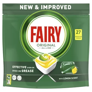 Kapsułki do zmywarki Fairy Allin1 cytryna, 27 szt - Akcesoria i części do zmywarek - miniaturka - grafika 1