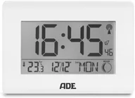 Zegary - Zegar elektroniczny xxl, z termometrem i budzikiem ADE, 23 x 3 x 16 cm, biały - miniaturka - grafika 1