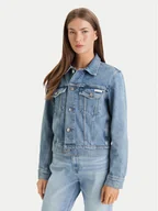 Kurtki damskie - Calvin Klein Jeans Kurtka jeansowa Classic LV047E904G Niebieski Regular Fit - miniaturka - grafika 1