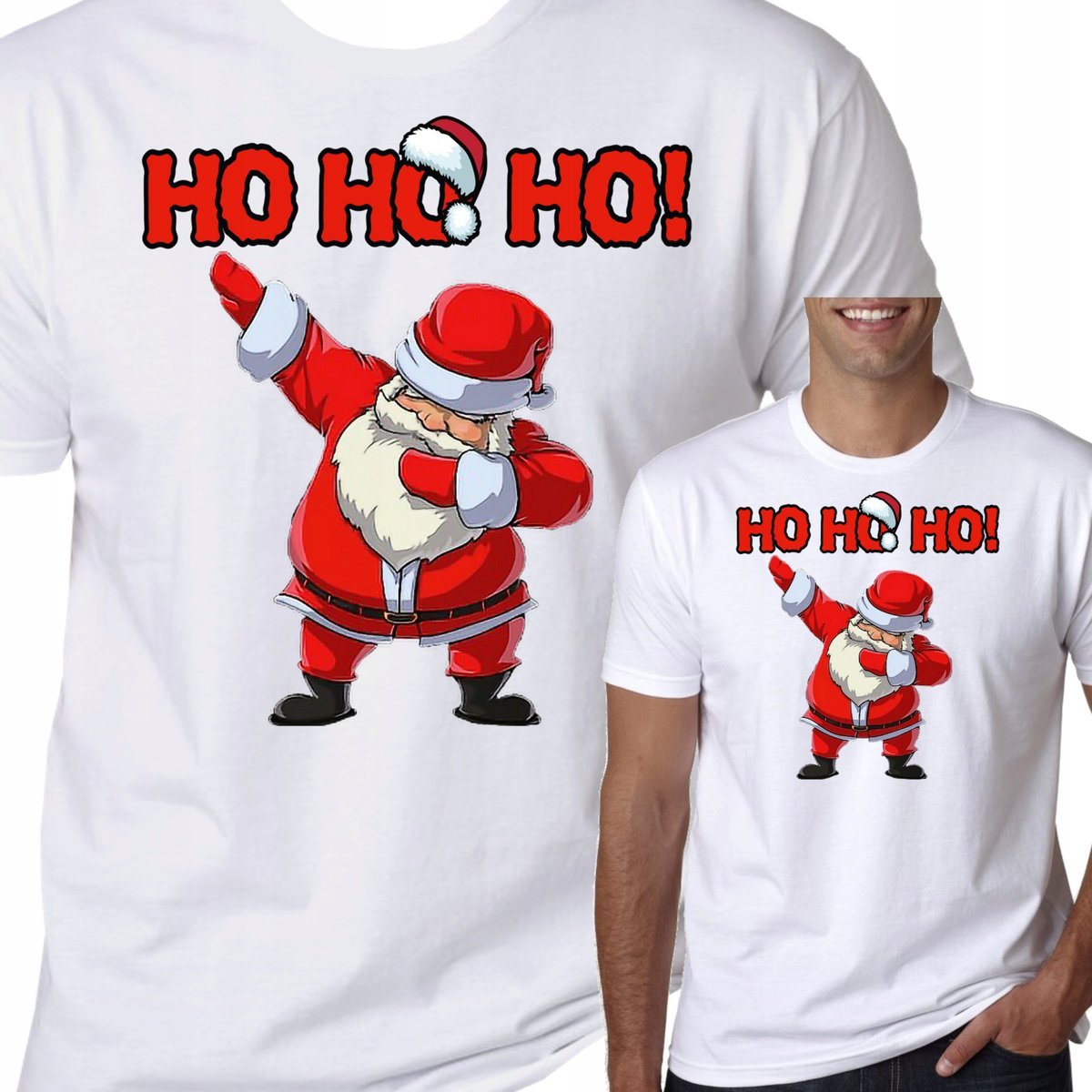 ŚWIĄTECZNA KOSZULKA MIKOŁAJ ŚMIESZNA L 3136