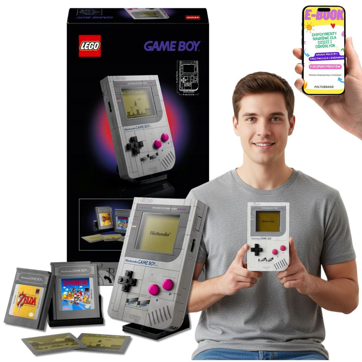 LEGO® Game Boy™ Nintendo® LEGO Zestaw dla Dorosłych Na Święta (72046) + EBOOK