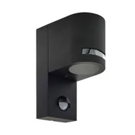 Lampy ogrodowe - Lampa Ogrodowa Kinkiet Elewacyjny Z Czujnikiem Ruchu Vira 1 Pir Gu10 Czarny Ip44 Edo777376 Edo - miniaturka - grafika 1