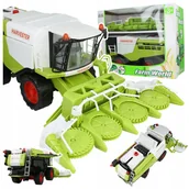 Samochody i pojazdy dla dzieci - OGROMNY KOMBAJN ROLNICZY TRAKTOR RUCHOME ELEMENTY HEDER DO KUKURYDZY NAPĘD - miniaturka - grafika 1