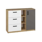 Komody - Komoda młodzieżowa FINI 06 dąb artisan/biały/antracyt - miniaturka - grafika 1