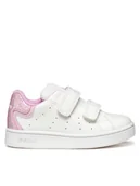 Buty dla dziewczynek - Geox Sneakersy B Eclyper B365MA 054BJ C0406 Biały - miniaturka - grafika 1
