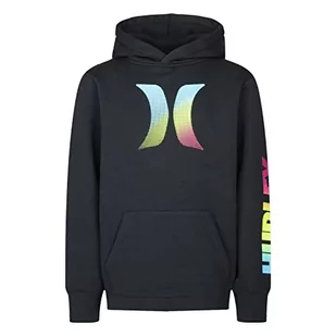 Hurley Chłopięca bluza polarowa z kapturem bluza z kapturem, czarna, 13 lat, Czarny, 13 lat - Bluzy dla chłopców - miniaturka - grafika 1