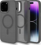 Etui i futerały do telefonów - Hello Case Etui MagSafe do Apple iPhone 15 Pro Szare, Pancerne, Matowe SZKŁO 9H - miniaturka - grafika 1