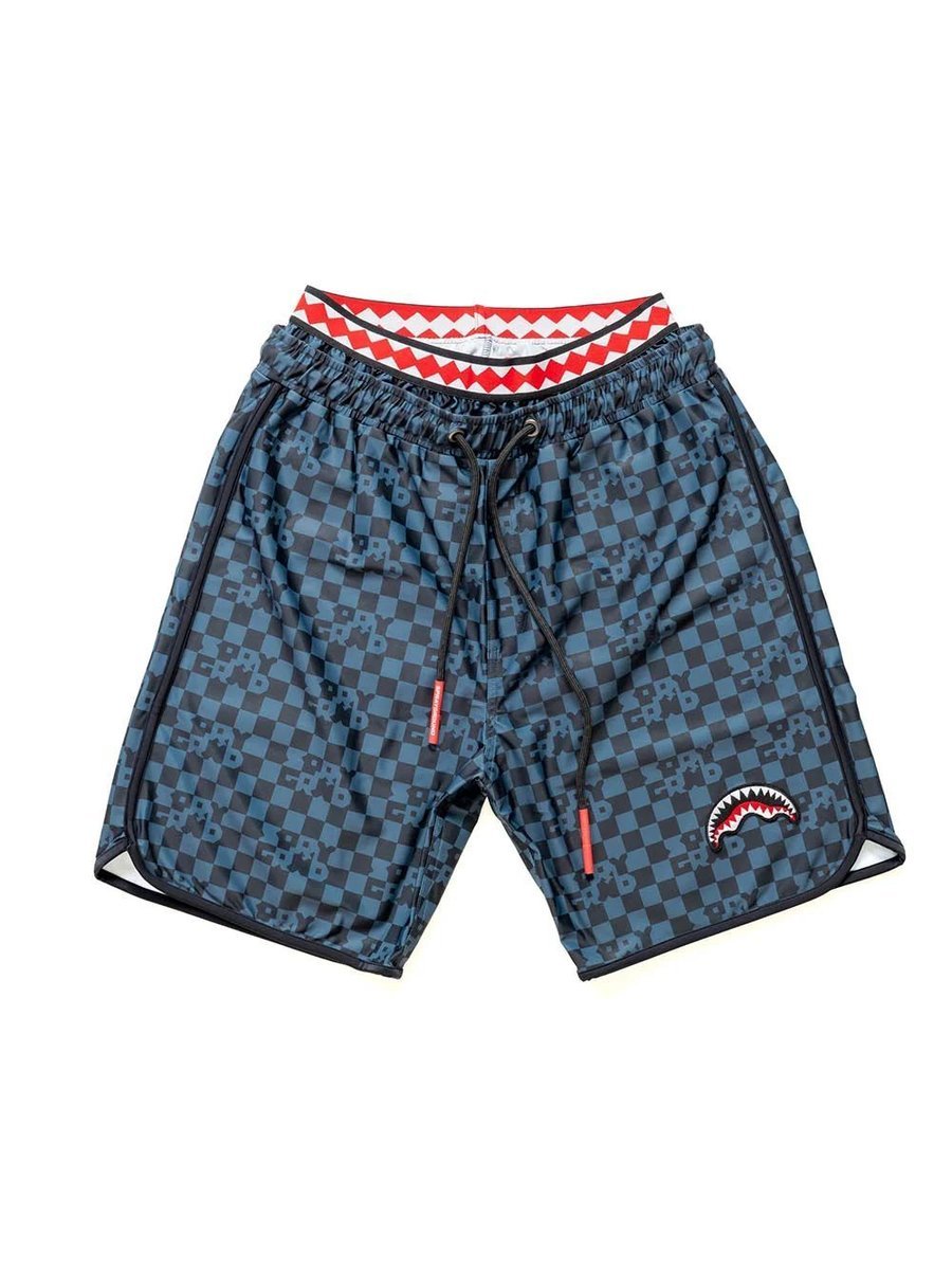 costume mare e piscina uomo sprayground sp501 checkered midi blk