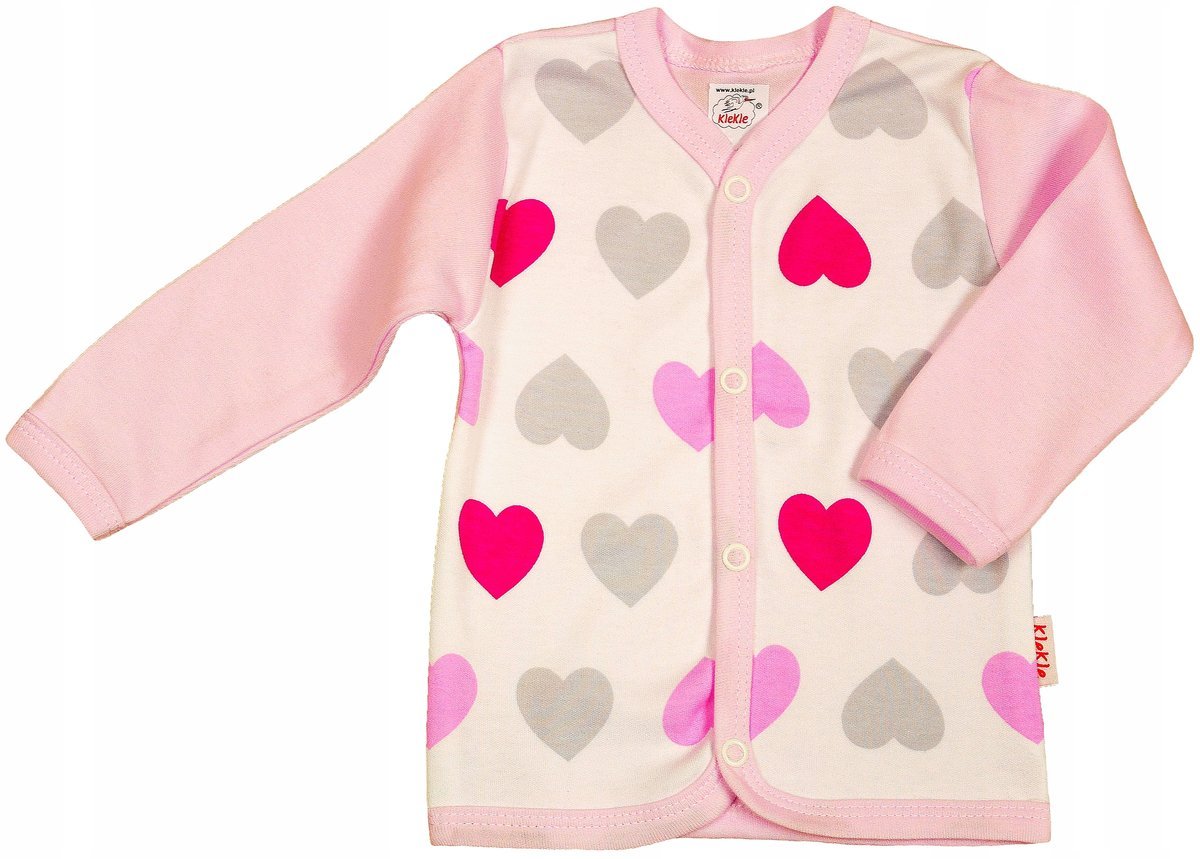 KAFTANIK koszulka ROZPINANY SERCA DUŻE 68 KLEKLE