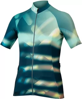 Koszulki rowerowe - Endura Virtual Texture SS Trikot Women, niebieski M 2022 Koszulki kolarskie - grafika 1