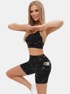 Dresy damskie - Komplet sportowy dwuczęściowy damski czarny OZONEE O/XL015/1Z - Ozonee - miniaturka - grafika 1