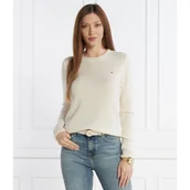 Swetry damskie - Tommy Hilfiger Wełniany sweter SOFT C-NK | Regular Fit - miniaturka - grafika 1