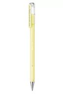 Długopisy - Hybrid Milky K108-PG żelowy długopis atramentowy, pastelowo-żółty, błyszczący na jasnych i kolorowych papierach, grubość linii 0,4 mm - miniaturka - grafika 1