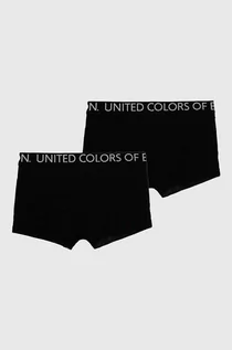 Majtki dla dzieci - United Colors of Benetton bokserki dziecięce 2-pack kolor czarny - grafika 1