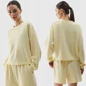 Spodnie sportowe damskie - KOMPLET DRESOWY DAMSKI 4F ZESTAW SPODENKI BLUZA SS24 - miniaturka - grafika 1