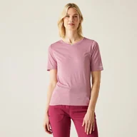 Koszulki i topy damskie - Regatta Damska Koszulka Fingal II V-Neck Różowy, Rozmiar: 46 - miniaturka - grafika 1