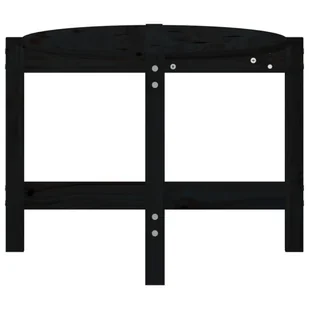 Stolik kawowy, czarny, 118x63x45 cm, lite drewno sosnowe Lumarko - Ławy i stoliki kawowe - miniaturka - grafika 7