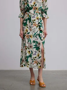 BGN Spódnica w kolorze biało-zielonym - Spódnice - miniaturka - grafika 1