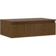 Szafki łazienkowe - Mexen Rivel szafka łazienkowa podumywalkowa 80 cm z blatem, 1 szuflada, ryflowana , orzech - 91A20-08023-1-BFC86 - miniaturka - grafika 1