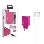 Ładowarki do telefonów - Somostel ŁADOWARKA SIECIOWA 20W + KABEL TYP-C RÓŻOWA SOMOSTEL POWER DELIVERY PD SMS-A78 RÓŻOWA SMS-A78 R - miniaturka - grafika 1