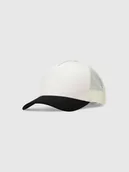 Czapki damskie - 4F Czapka trucker z daszkiem uniseks - biała L/XL - miniaturka - grafika 1