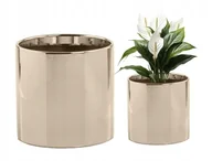 Donice - Osłonka ceramiczna dekoracyjna złota 23x22cm - miniaturka - grafika 1