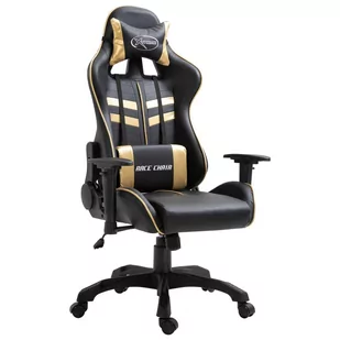 Fotel gamingowy vidaXL, złoty, 125x68,5x68 cm - Fotele gamingowe - miniaturka - grafika 1