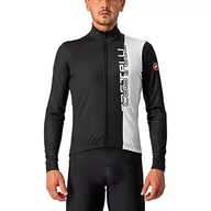 Bluzy męskie - Castelli Traguardo bluza męska z dżerseju Fz, Jasny czarny/biały, L - miniaturka - grafika 1