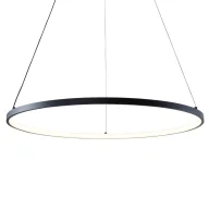 Lampy sufitowe - Czarna, geometryczna lampa wisząca ⌀60cm 2023201-BK60 z serii BRENO - miniaturka - grafika 1