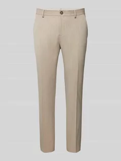 Spodnie męskie - Spodnie do garnituru o kroju slim fit ze wzorem w paski model ‘PETER’ - grafika 1