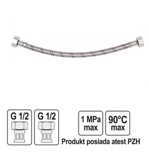 Fala WĄŻ PRZYŁĄCZENIOWY F/F 1/2 1/2 300MM - Węże elastyczne - miniaturka - grafika 1