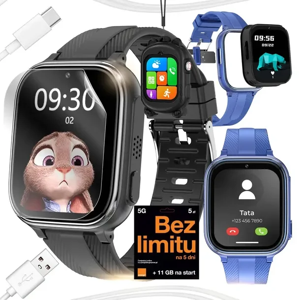 Smartwatch Zegarek Dla Dzieci Telefon 4g Rozmowy Sms Z Grami Polskie Menu