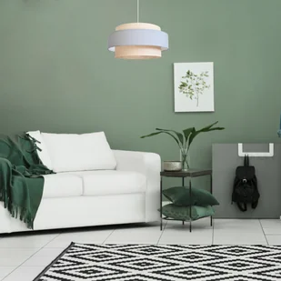 Lampa wisząca Solar Lampa BOHO wisząca nad stół len i szary - Lampy sufitowe - miniaturka - grafika 1