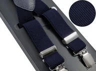 Dodatki do ubrań - Wąskie granatowe szelki do spodni Unisex - 2,5cm X3 - miniaturka - grafika 1