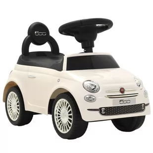 vidaXL Samochód jeździk Fiat 500, biały - Jeździki dla dzieci - miniaturka - grafika 1