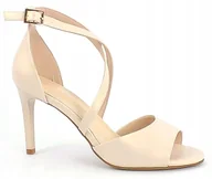 Sandały damskie - Sandały damskie Sergio Leone SK-432 beż perła - miniaturka - grafika 1