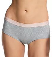 Spodnie damskie - Emporio Armani Damskie spodnie Cheeky Iconic Logo Full Slip, jasnoszary melanżowy, XL - miniaturka - grafika 1