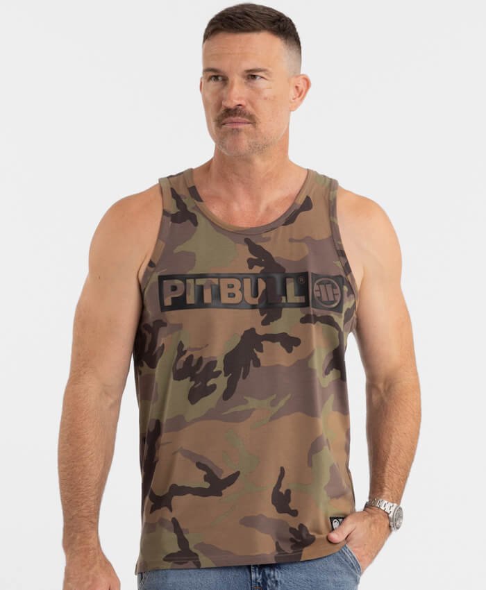 Tank top PIT BULL SLIM FIT HILLTOP woodland camo-M
