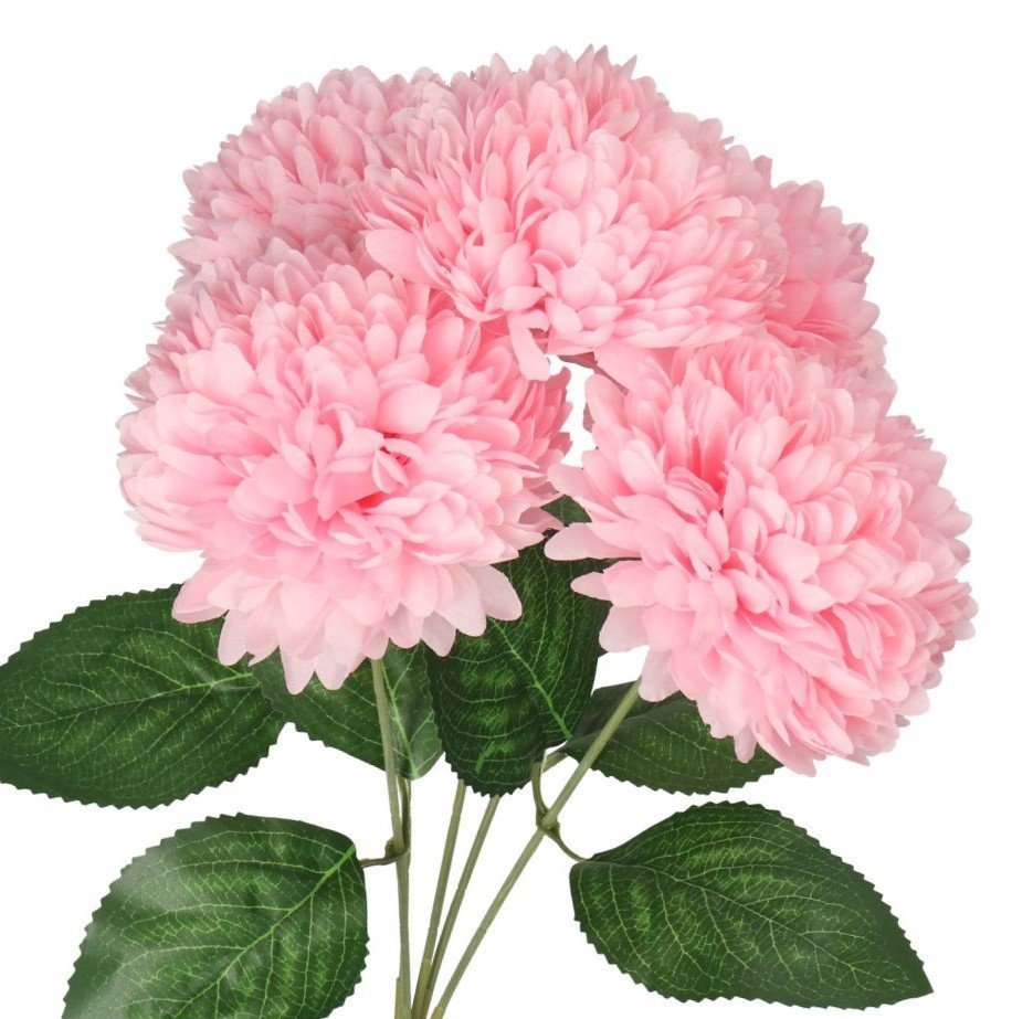 CHRYZANTEMA W BUKIECIE SZTUCZNE KWIATY JAK ŻYWE 45CM DUŻY BUKIET